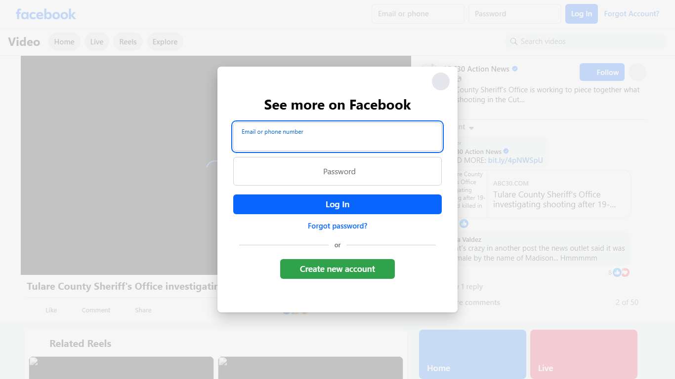 The Tulare County Sheriff's Office is working to piece together what led up to a shooting in the Cutler area that killed a 19-year-old. Investigators say the teen was dropped off at Kaweah Health Medical Center by 37-year-old Joseph Morales, who is considered a person of interest in the fatal shooting. ABC30 Action News Facebook